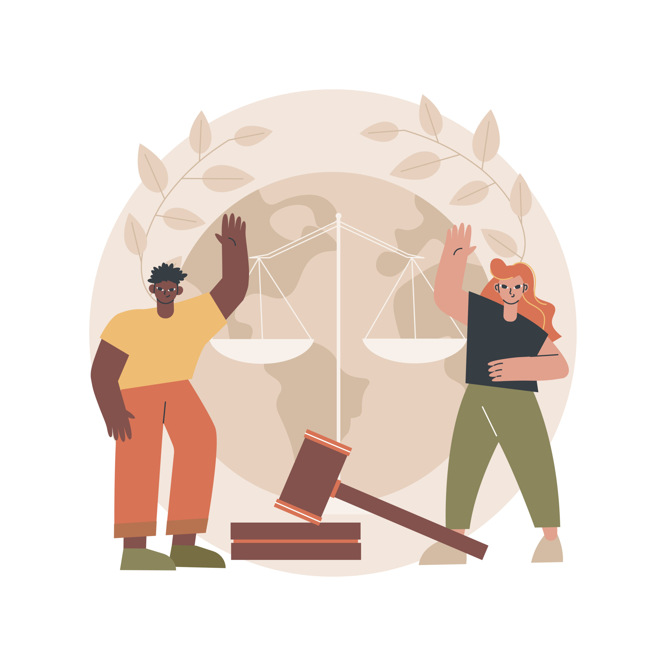 Youth rights abstract concept vector illustration.